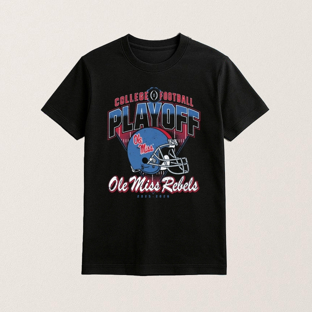 Ole Miss College Football Playoff Rebels Helmet Shirt 2025 2026 - Roseregae