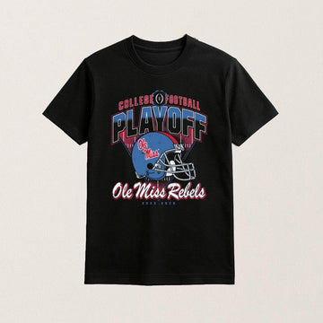 Ole Miss College Football Playoff Rebels Helmet Shirt 2025 2026 - Roseregae