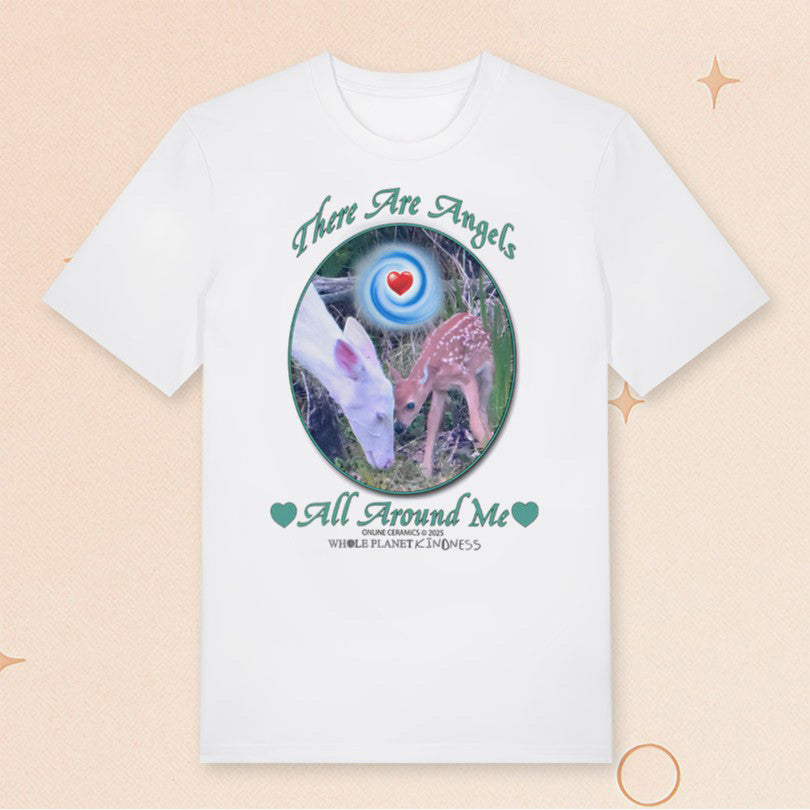 Online Ceramics Merch There Are Angels All Around Me T-Shirt Gifts For Friends - Roseregae