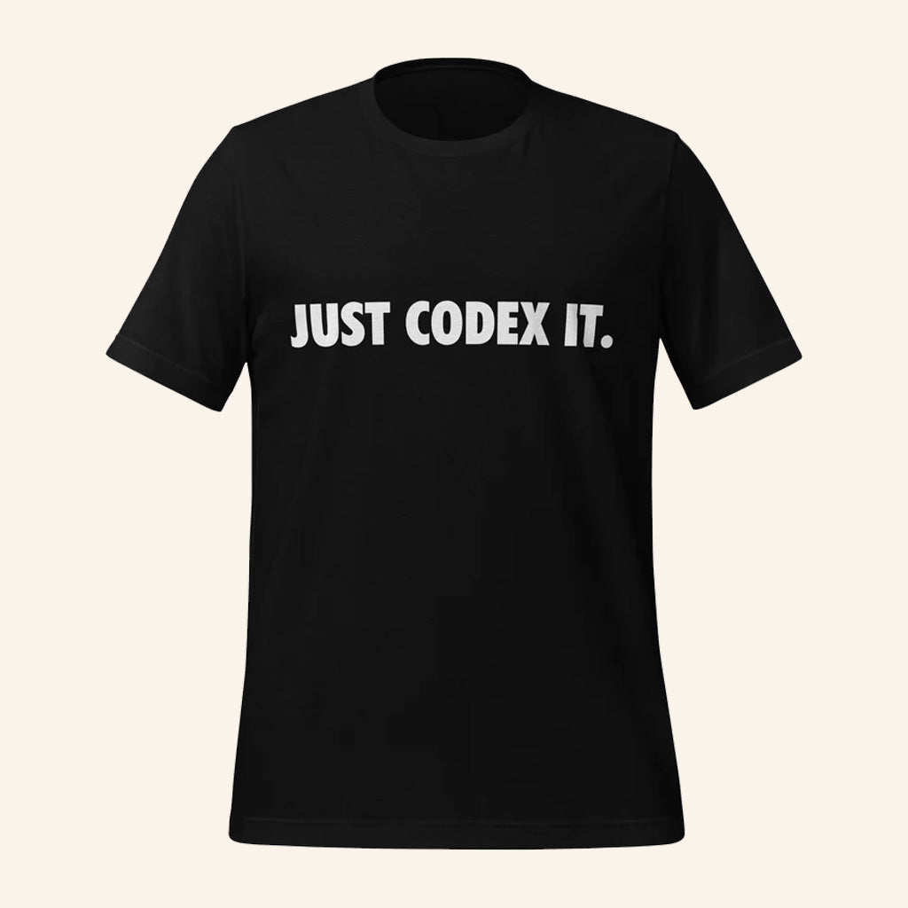 OpenAI Merch Just Codex It Black T-Shirt Gift For AI Enthusiast - Roseregae