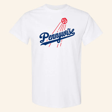 Pennywise Merch Baseball White T-Shirt Birthday Presents For Brothers - Roseregae