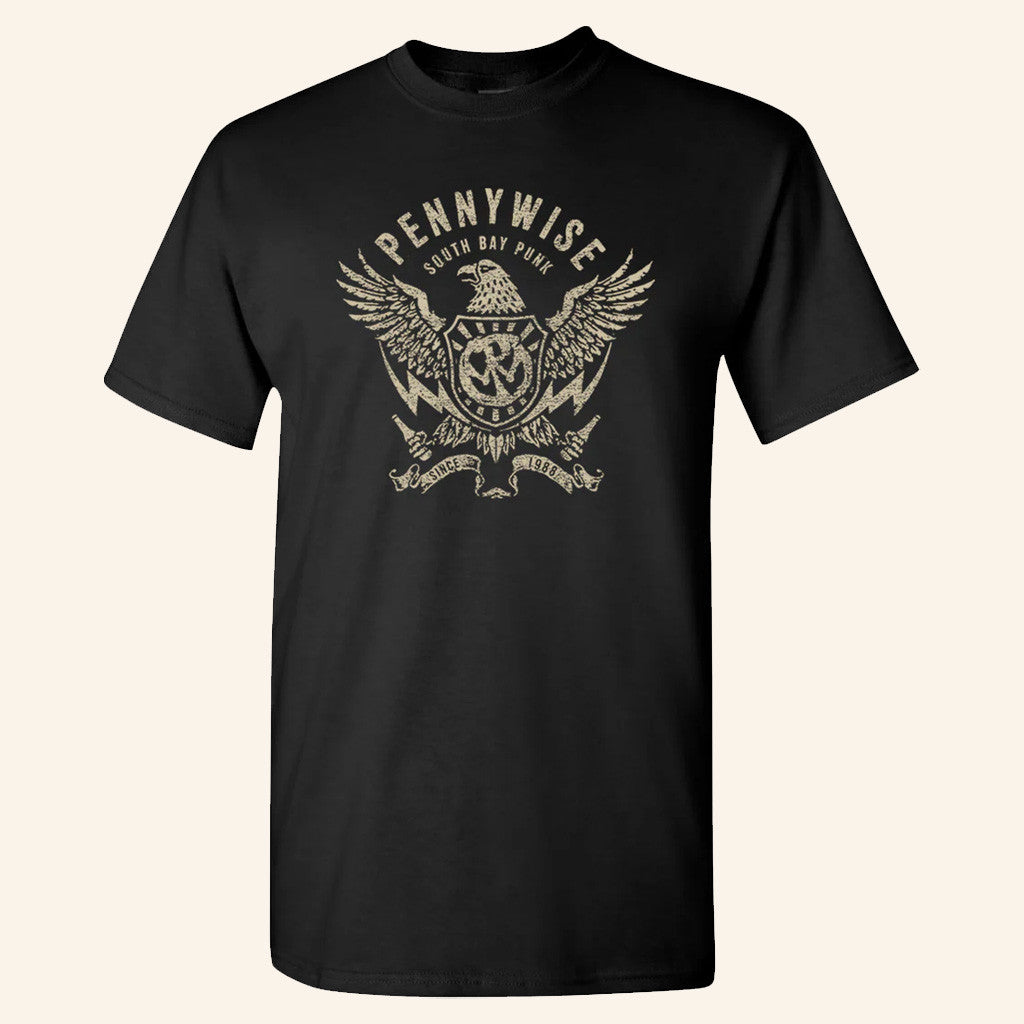 Pennywise Merch Eagle South Bay Punk T-Shirt Gifts For Music Fans - Roseregae