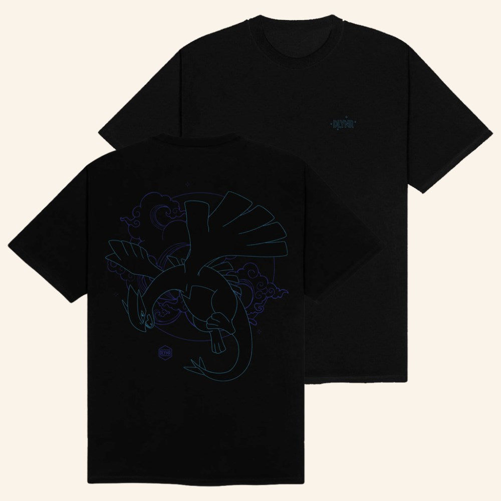 Pokemon Merch Pokemon X Dolly Noire Lugia Black T-Shirt Gifts For A Pokemon Fan - Roseregae