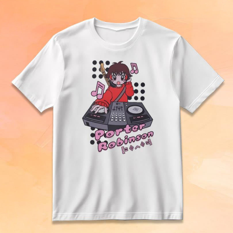Porter Robinson Merch Porter Robinson DJ Anime T-Shirt Cute Gifts For Fans - Roseregae