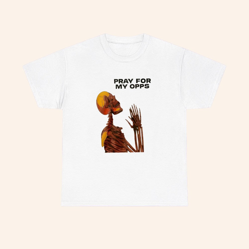Pray For My Opps Matthew 5.44 2026 Skeleton T Shirt - Roseregae