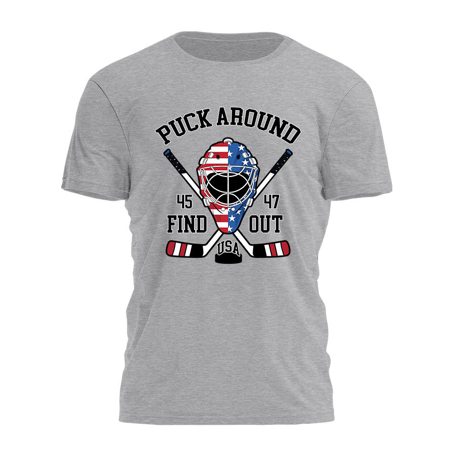Puck Around Find Out Usa Hockey Shirt 45-47 T-Shirt Gifts For Hockey Lovers - Roseregae