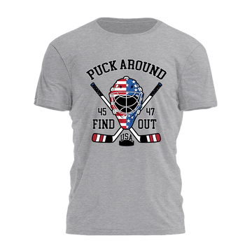 Puck Around Find Out Usa Hockey Shirt 45-47 T-Shirt Gifts For Hockey Lovers - Roseregae