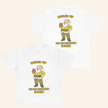 Purdue Basketball Merch Boiler Up Ho Ho Hammer Down Christmas T-Shirt Gifts For Him - Roseregae