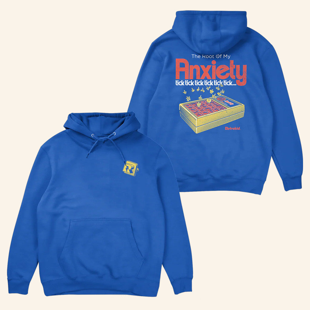 Retrokid Merch Retrokid Originals Anxiety Hoodie Royal Presents For Boyfriend - Roseregae