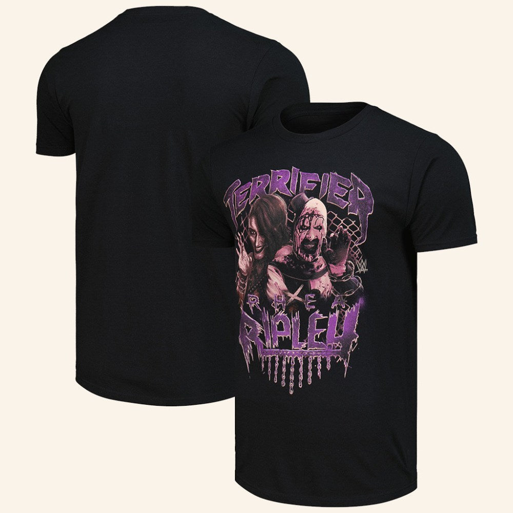 Rhea Ripley Terrifier Shirt Terrifier X Rhea Ripley T-Shirt Rhea Ripley Merch Gift For WWE Fans - Roseregae