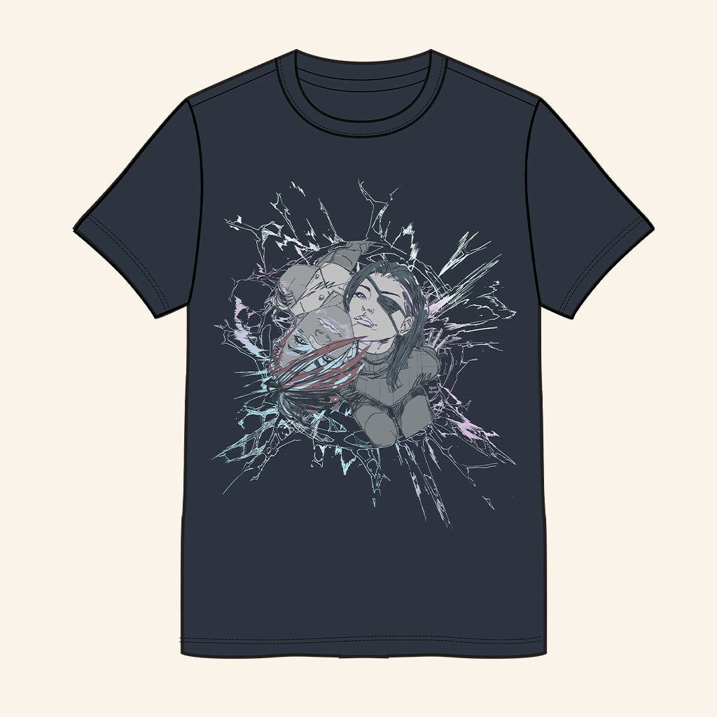 Riot Games Merch Arcane Caitlyn And Vi Foil T-Shirt LOL Merch Gifts For Game Lovers - Roseregae
