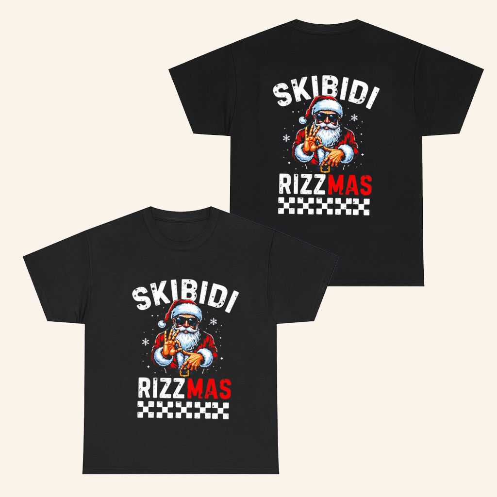 Rizz Santa Skibidi Rizzmas 6 7 T-Shirt Six Seven Christmas Shirt Gifts For Friends - Roseregae