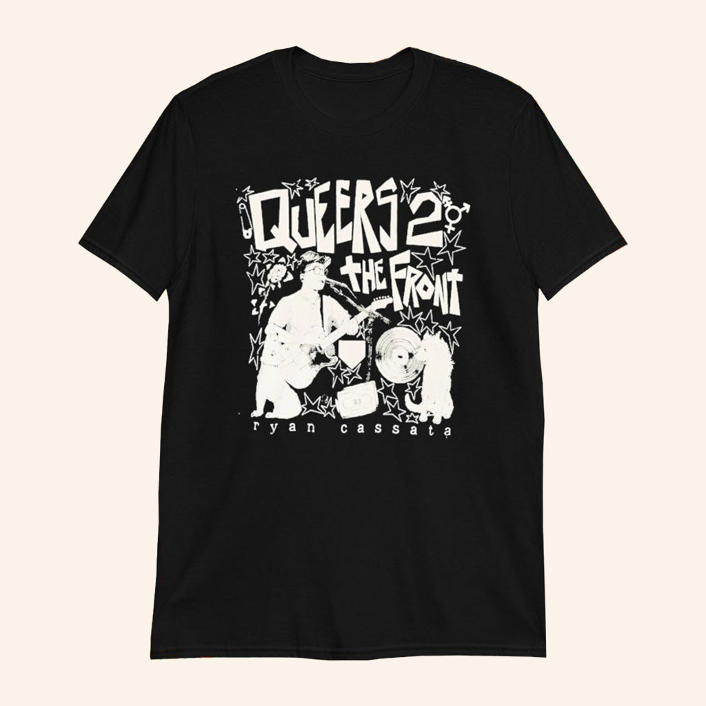 Ryan Cassata Merch Queers To The Front T-Shirt Gift Ideas For Music Lovers - Roseregae