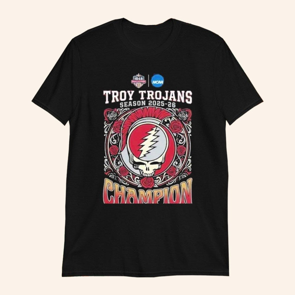 Salute To Veterans Bowl Ncaa College Football Season 2025 26 Troy Trojans X Grateful Dead Skull T Shirts - Roseregae