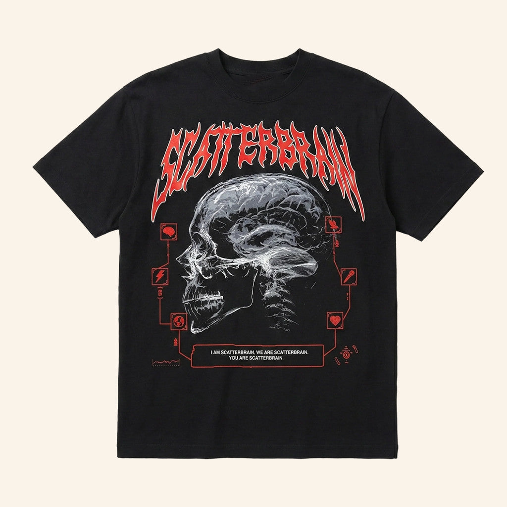 Scatterbrain Merch X Ray Black T-Shirt Unique Gifts Ideas For Friends - Roseregae