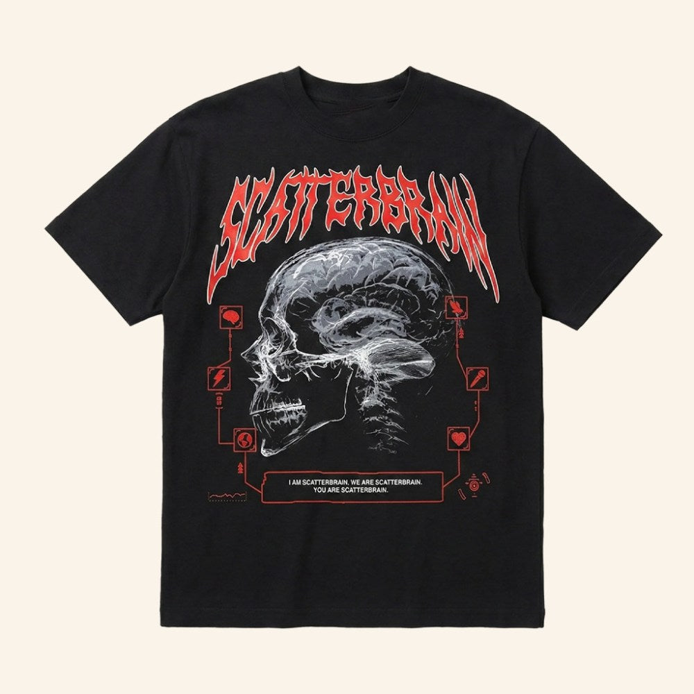 Scatterbrain Merch X Ray Black T-Shirt Unique Gifts Ideas For Friends - Roseregae
