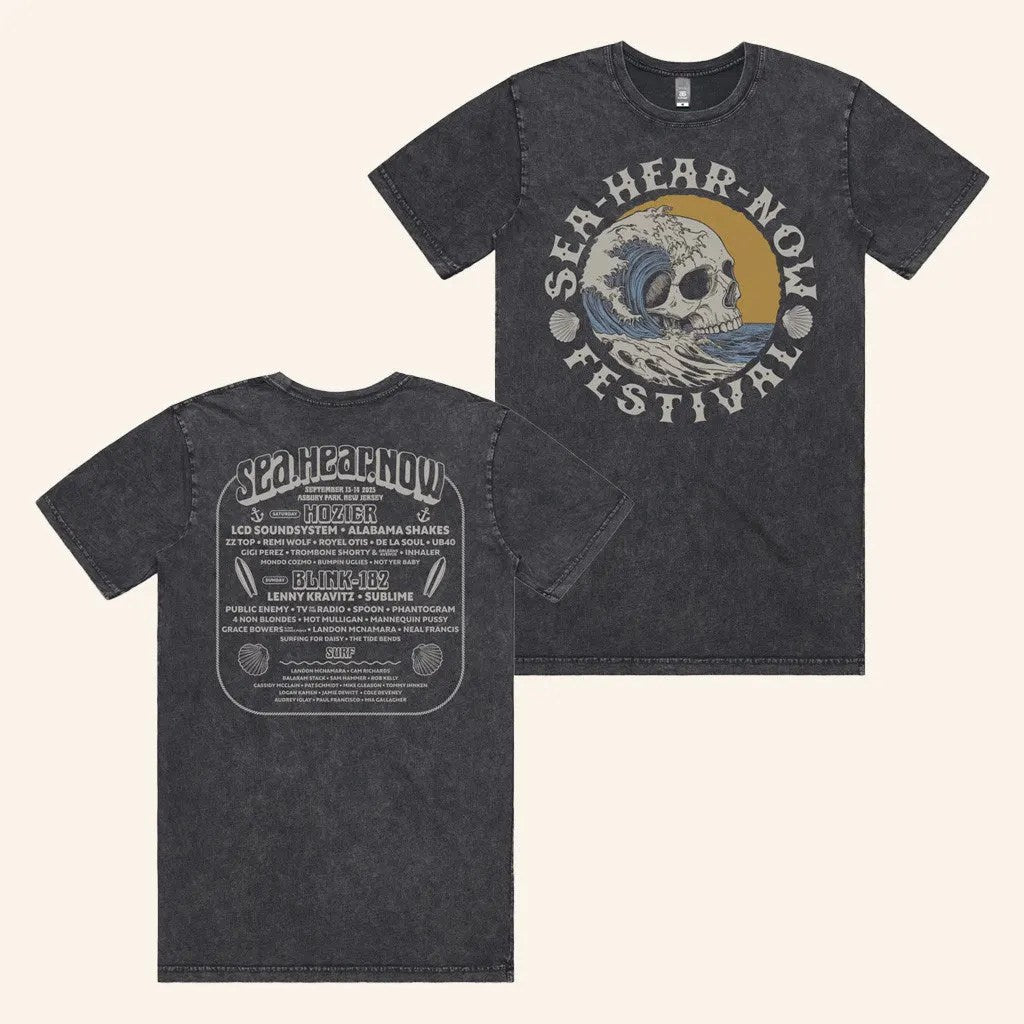 Seahearnowfestival Merch Crested Skull T-Shirt Gift For Dad - Roseregae