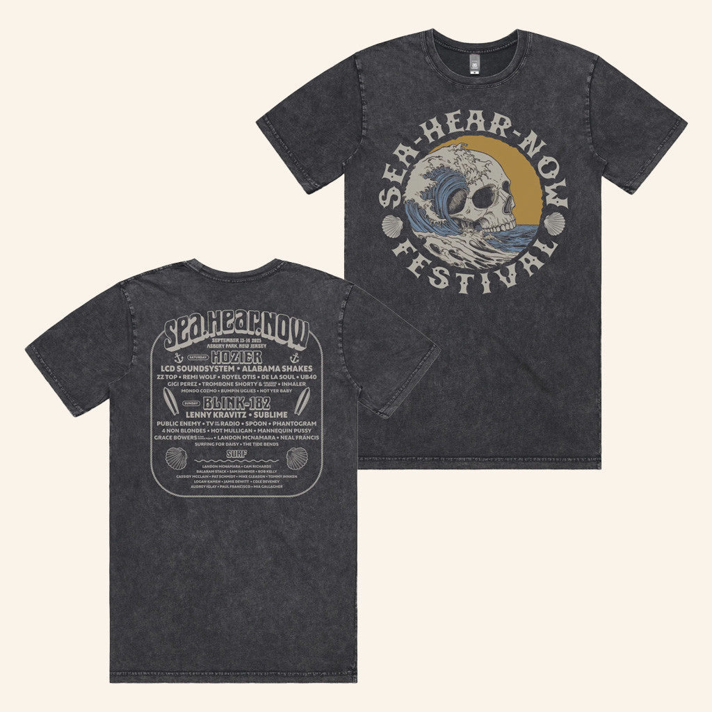 Seahearnowfestival Merch Crested Skull T-Shirt Gift For Dad - Roseregae
