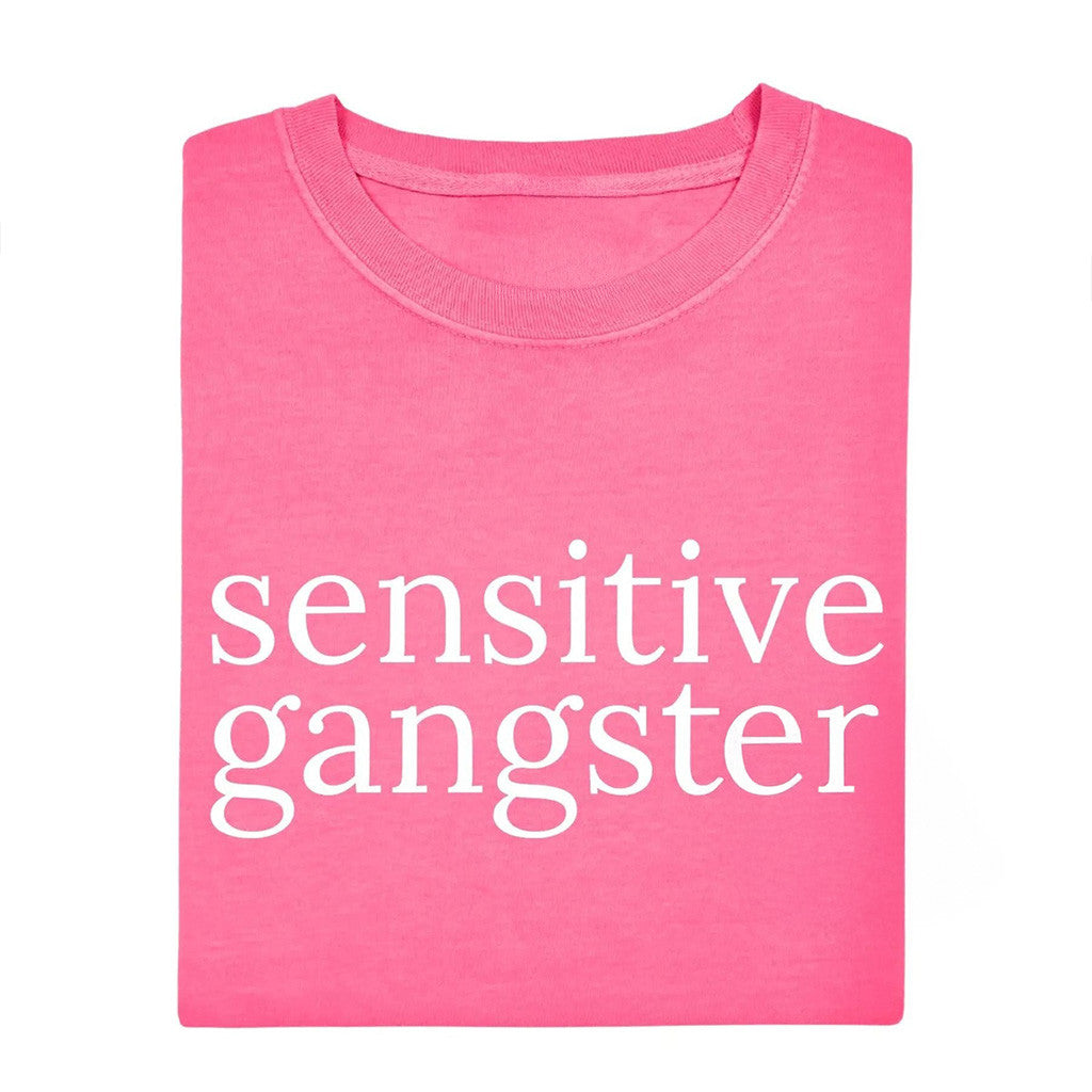Sensitive Gangsta Merch Pink Sensitive Gangsta T-Shirt Gifts For Mother - Roseregae