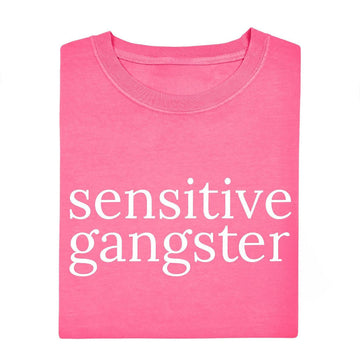 Sensitive Gangsta Merch Pink Sensitive Gangsta T-Shirt Gifts For Mother - Roseregae
