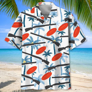 Skeet Shooting Shooter Hawaiian Shirt Palm Aloha Shirt Gifts For Skeet Shooting Lovers - Famerry
