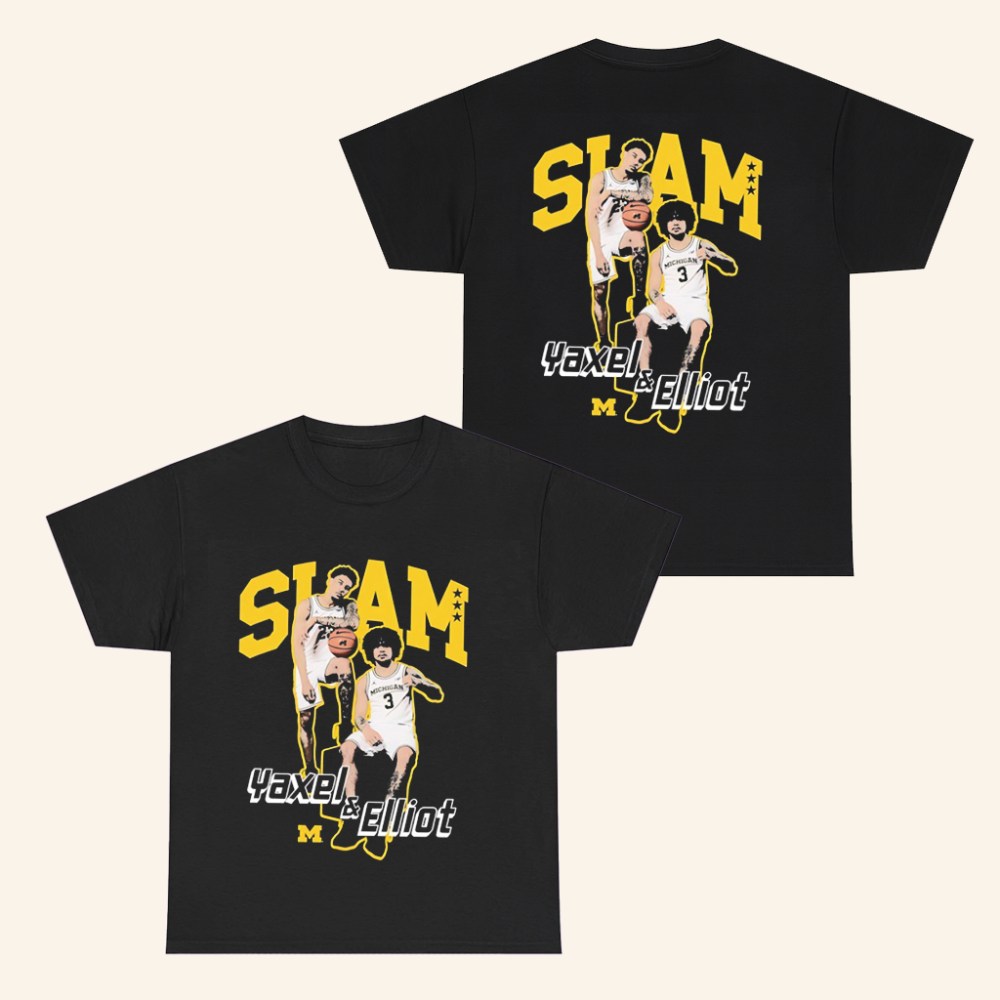 SLAM Yaxel And Elliot T-Shirt Michigan Basketball Merch Gifts For Fans - Roseregae