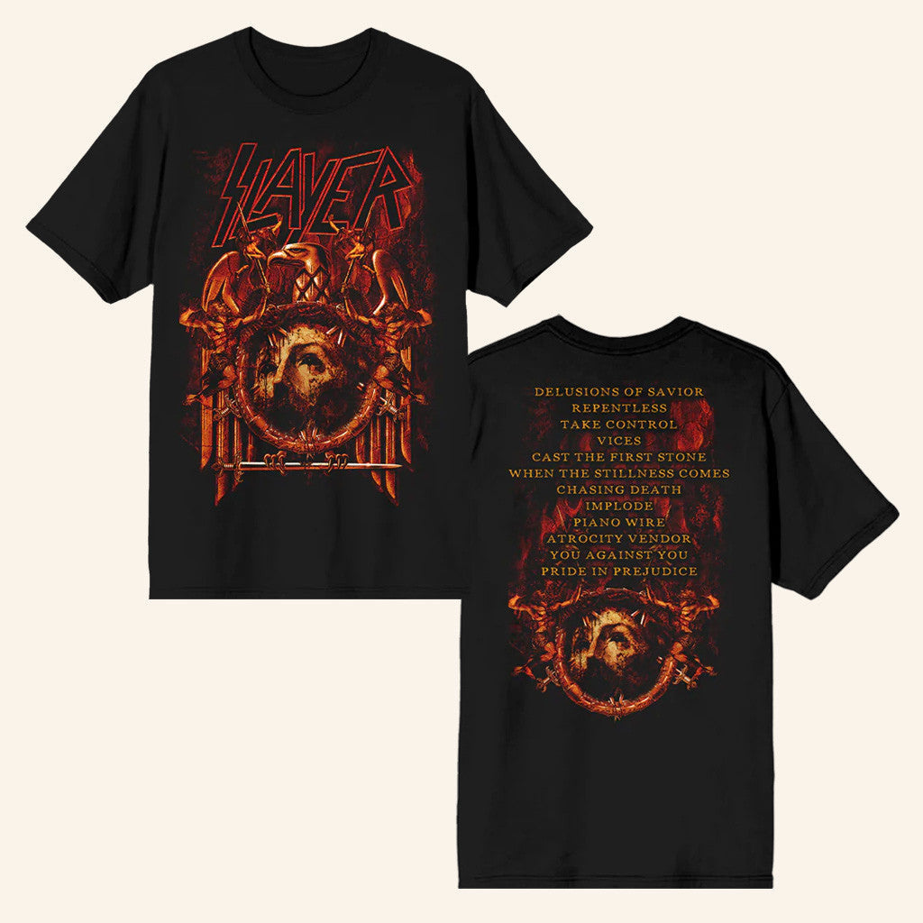 Slayer Merch Repentless Tracklist T-Shirt Gifts For Father - Roseregae