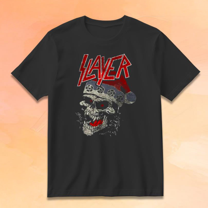 Slayer Skull Christmas 2025 Shirt Slayer Merch Xmas Gifts Ideas For Music Lovers - Roseregae
