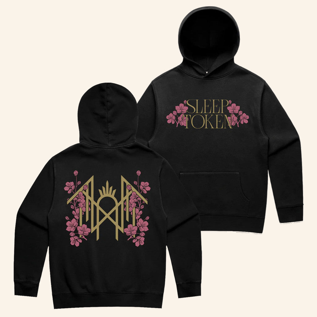 Sleep Token Merch Even In Arcadia Tour Puff Logo Flower Hoodie Gifts For Music Fans - Roseregae