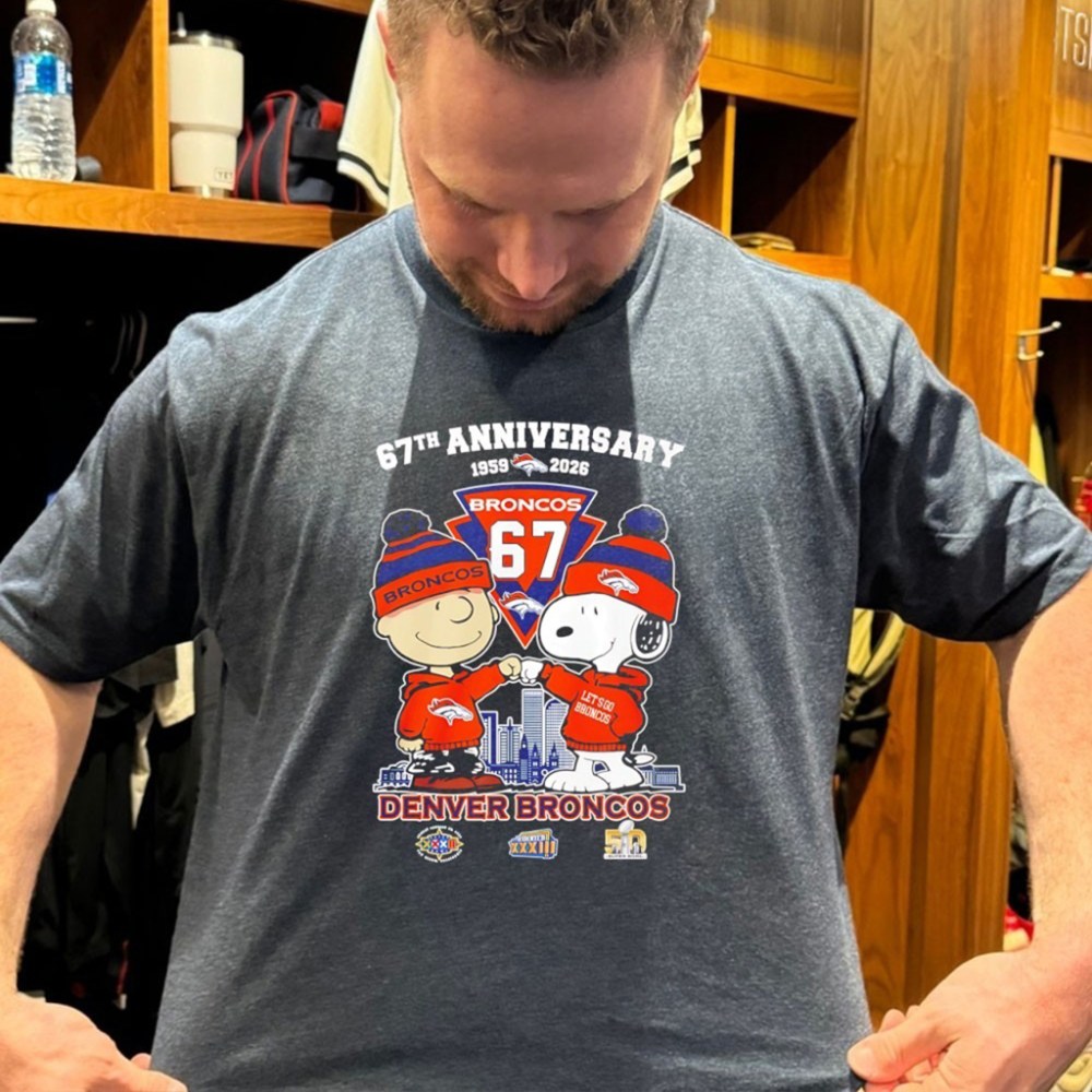 Snoppy Denver Broncos 67Th Anniversary 1959 2026 Skyline T Shirt - Roseregae