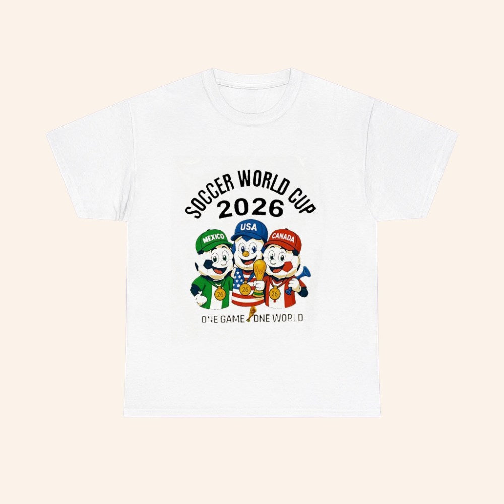 Soccer World Cup 2026 Mexico Usa Canada One Game One World Mascots T Shirt - Roseregae