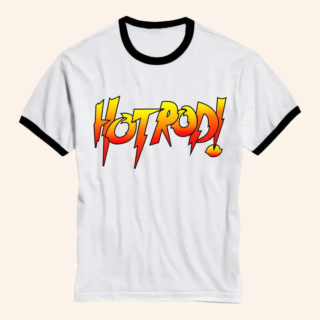 Spoofytees Merch Rowdy Roddy Piper Logo Hot Rod Wrestling Professional Wrestler Ringer T-Shirt - Roseregae
