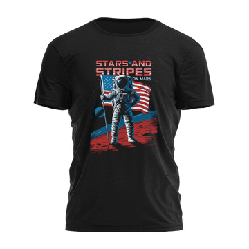 Stars And Stripes On Mars Astronaut Shirt Patriotic Clothing Gifts For Husband Country Boy Gift - Roseregae