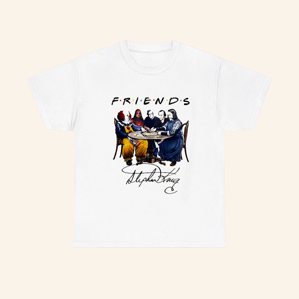 Stephen King Horror Characters Friends Signature T-Shirt Stephen King Merch Gifts For Dad - Roseregae