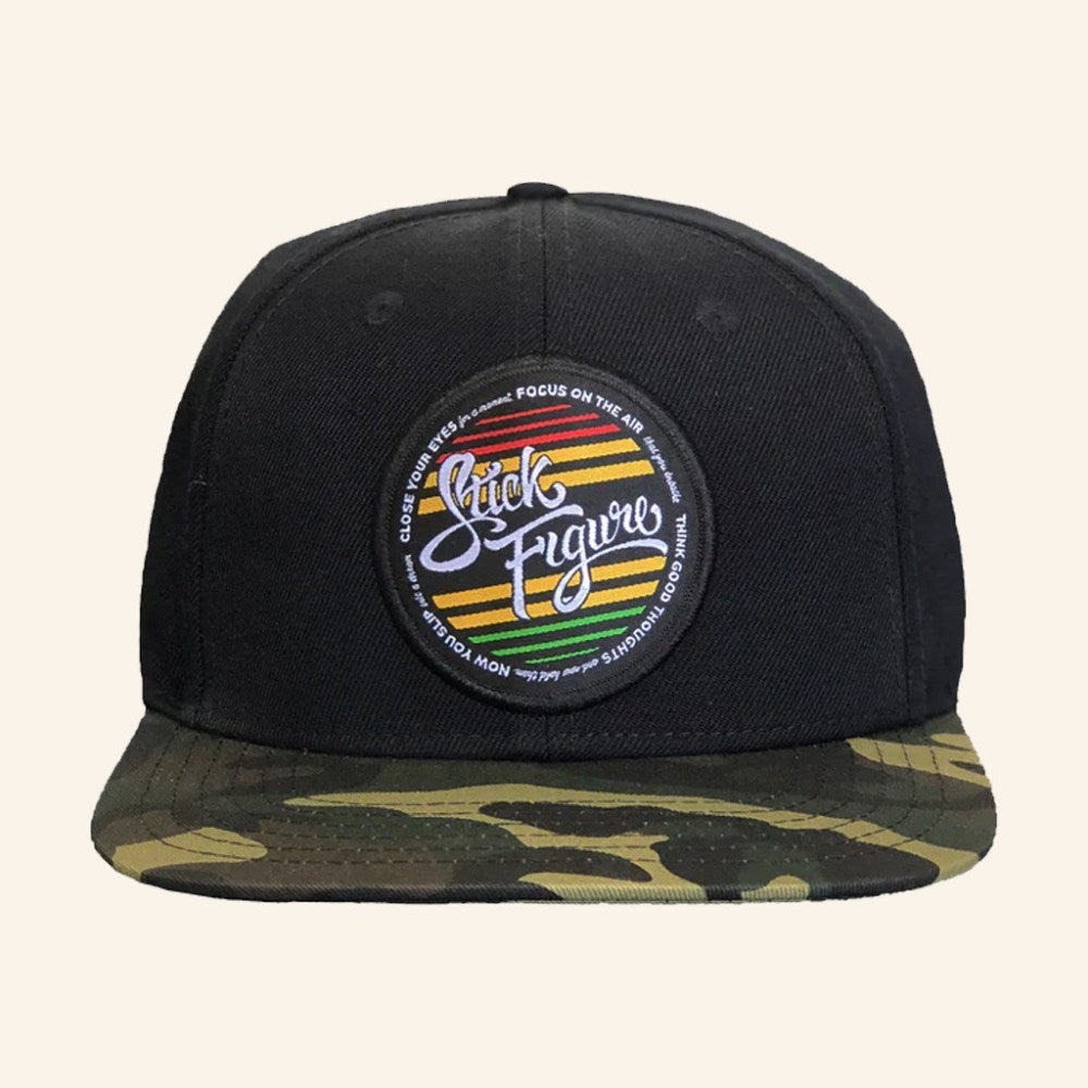 Stick Figure Merch Think Good Thoughts Snapback Hat Best Gifts For Music Lovers - Rose Regae
