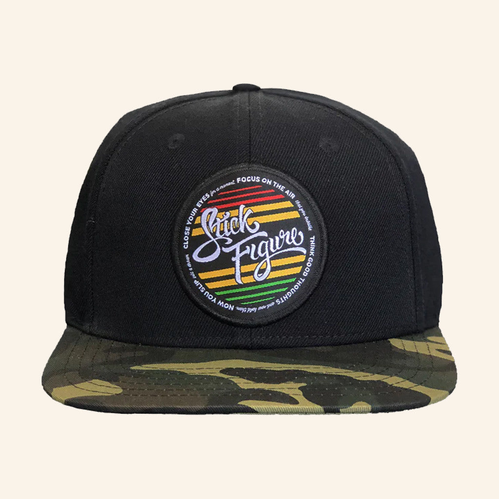Stick Figure Merch Think Good Thoughts Snapback Hat Best Gifts For Music Lovers - Rose Regae