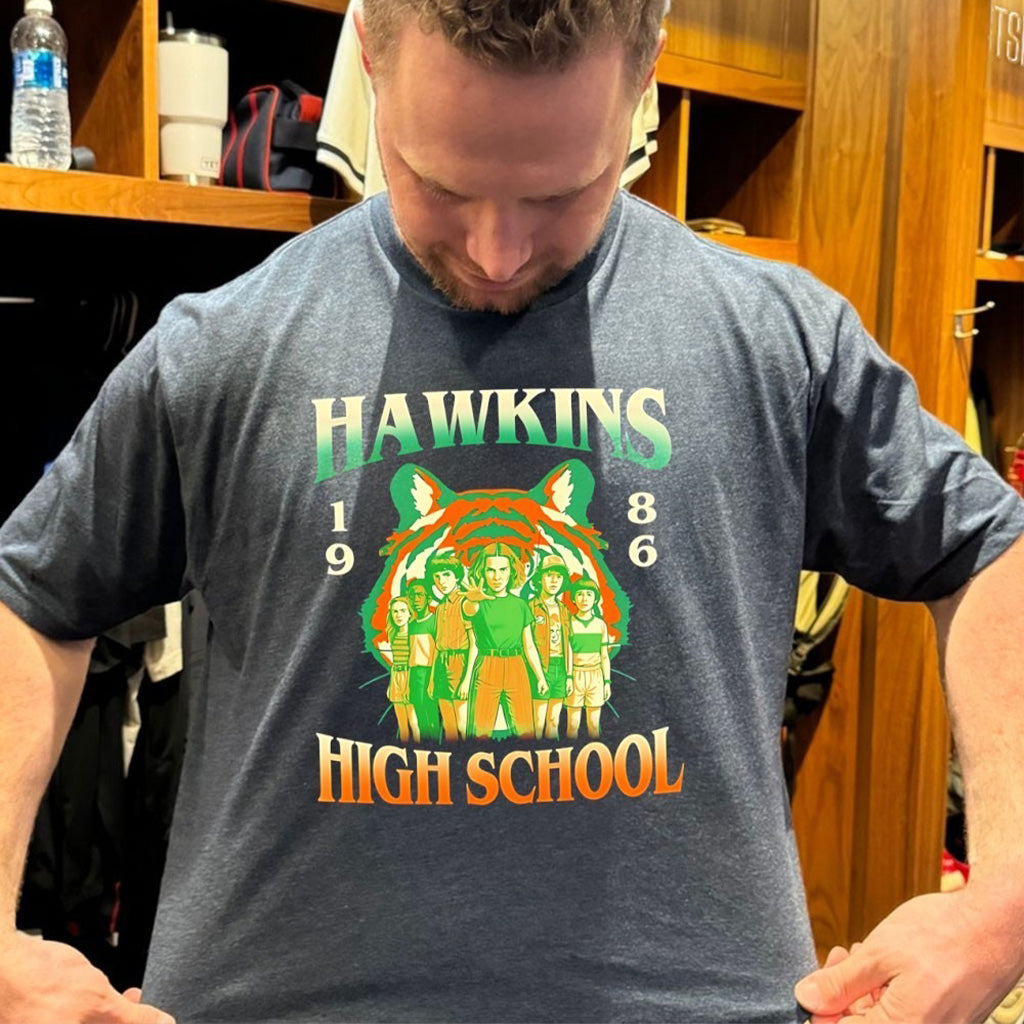 Stranger Things X Hawkins High School 1986 T Shirt - Roseregae
