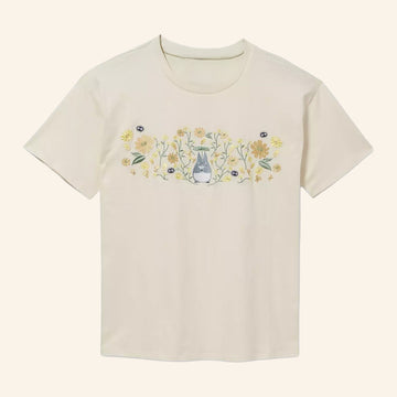Studio Ghibli Merch My Neighbor Totoro Floral T-Shirt Best Birthday Gift For Her - Roseregae