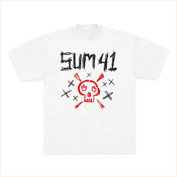 Sum41 Merch Sketch Logo Skull T-Shirt Gifts For Husband - Roseregae