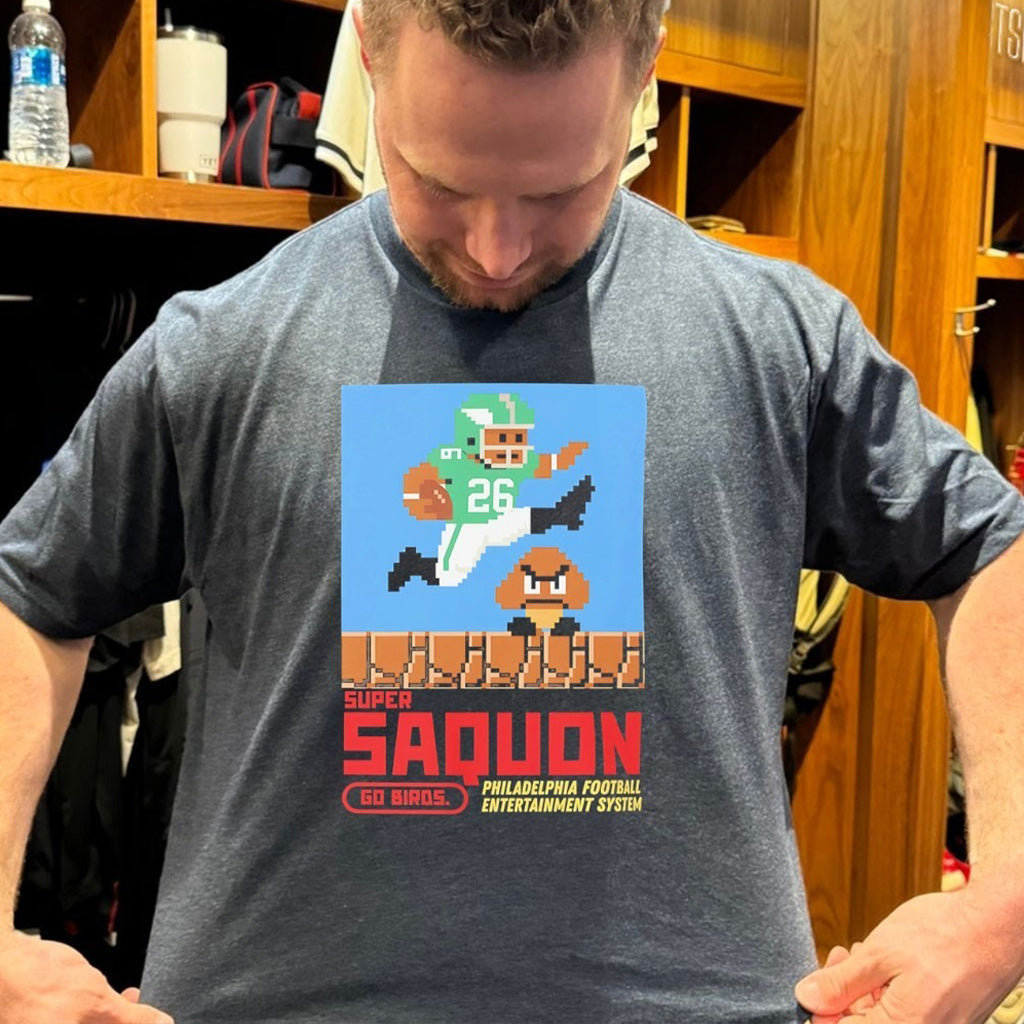 Super Saquon Philadelphia Eagles Entertainment System 8 Bit T Shirt - Roseregae