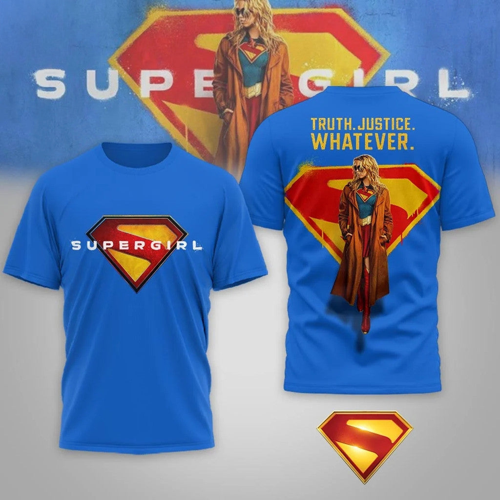 Supergirl Logo And Kara Zor El Shirt Truth Justice Whatever 2026 Shirt Gifts For Fans - Roseregae