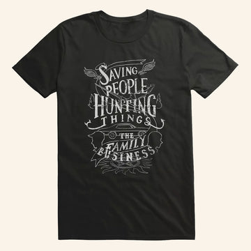 Supernatural Merch The Family Business Motto T-Shirt Present For Brothers - Roseregae
