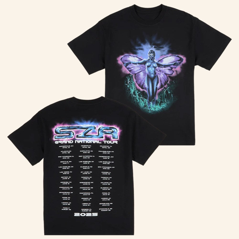 SZA Merch SZA Airbrush Tour 2025 T-Shirt Presents For Music Lovers - Roseregae