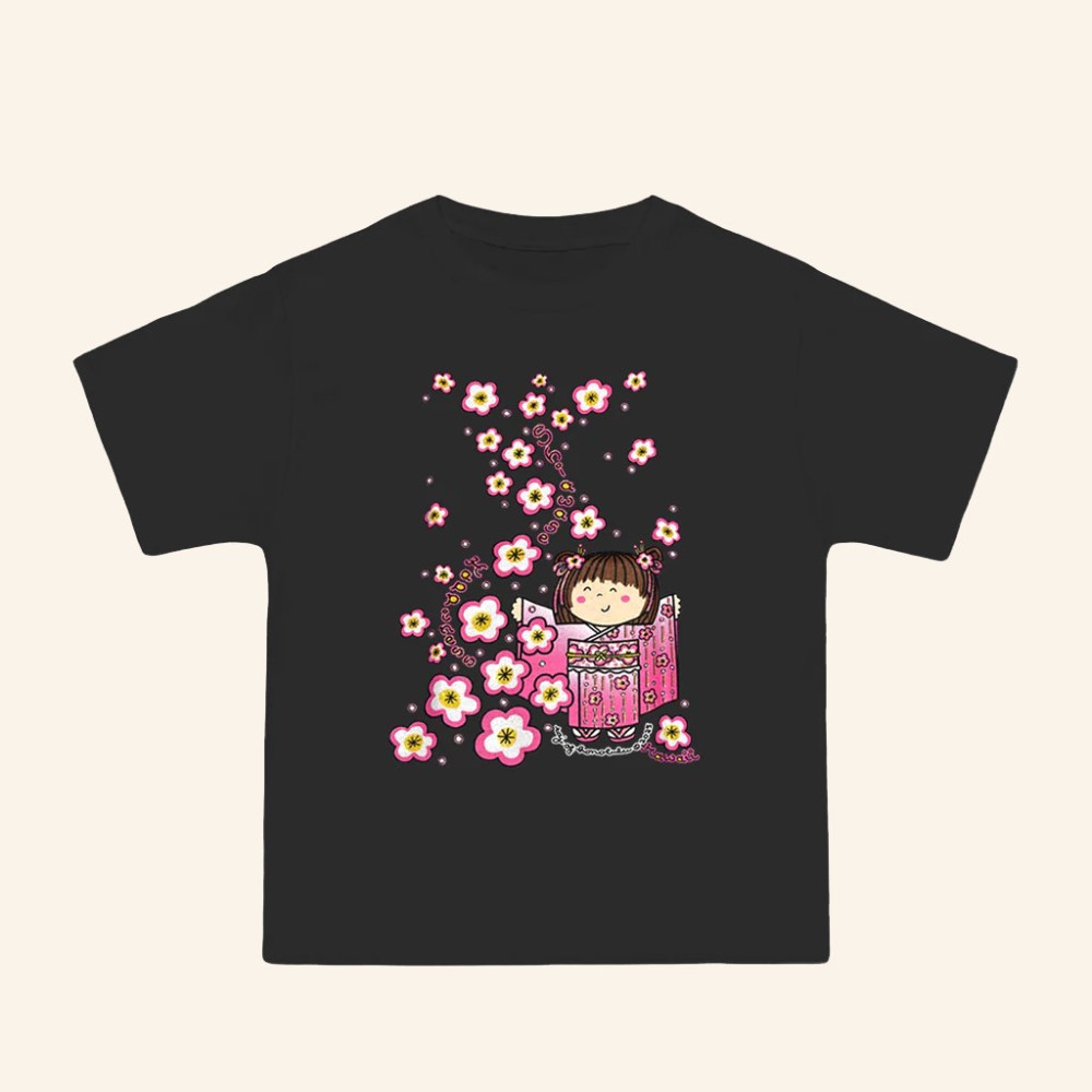 Taj Clubhouse Merch Shiawase T-Shirt Japanese Kokeshi Doll Shirt Cute Gifts For Her - Roseregae