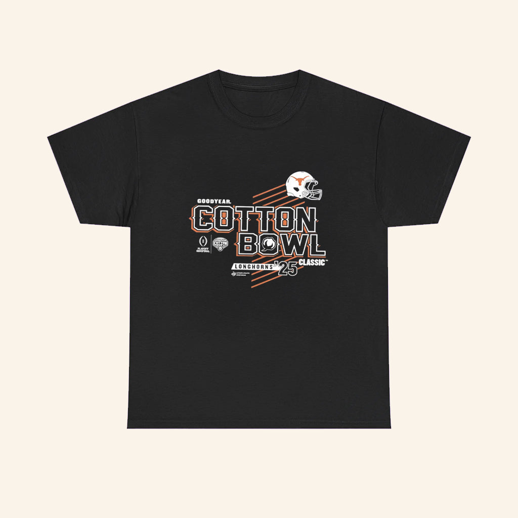 Texas Football Merch Goodyear Cotton Bowl Classic 2025 T-Shirt Football Related GIfts - Roseregae