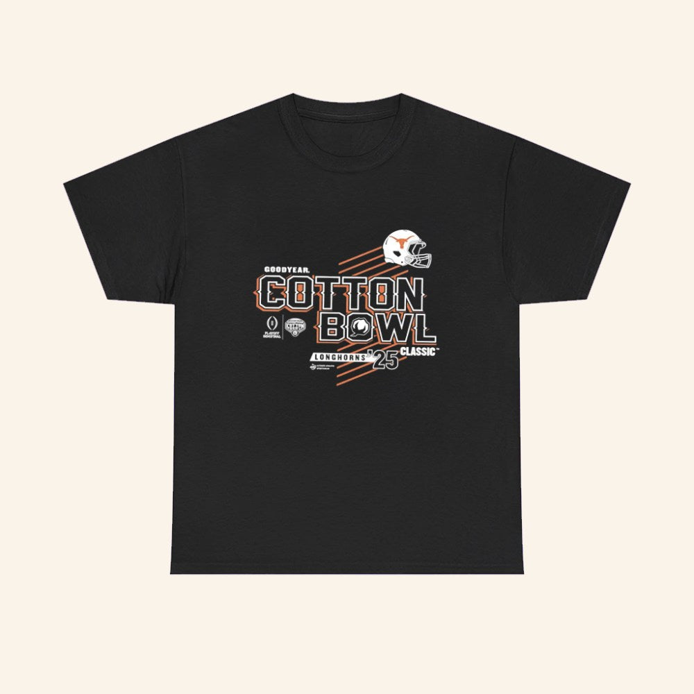 Texas Football Merch Goodyear Cotton Bowl Classic 2025 T-Shirt Football Related GIfts - Roseregae