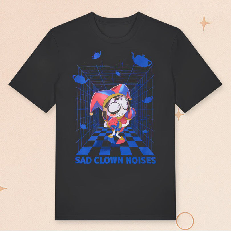 The Amazing Digital Circus Merch Pomni Sad Clown Noises T-Shirt Gifts Ideas For Her - Roseregae