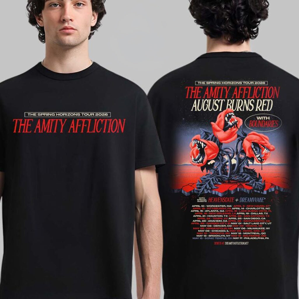 The Amity Affliction The Spring Horizons Tour 2026 Schedule Dates T-Shirt Fan Apparel - Roseregae