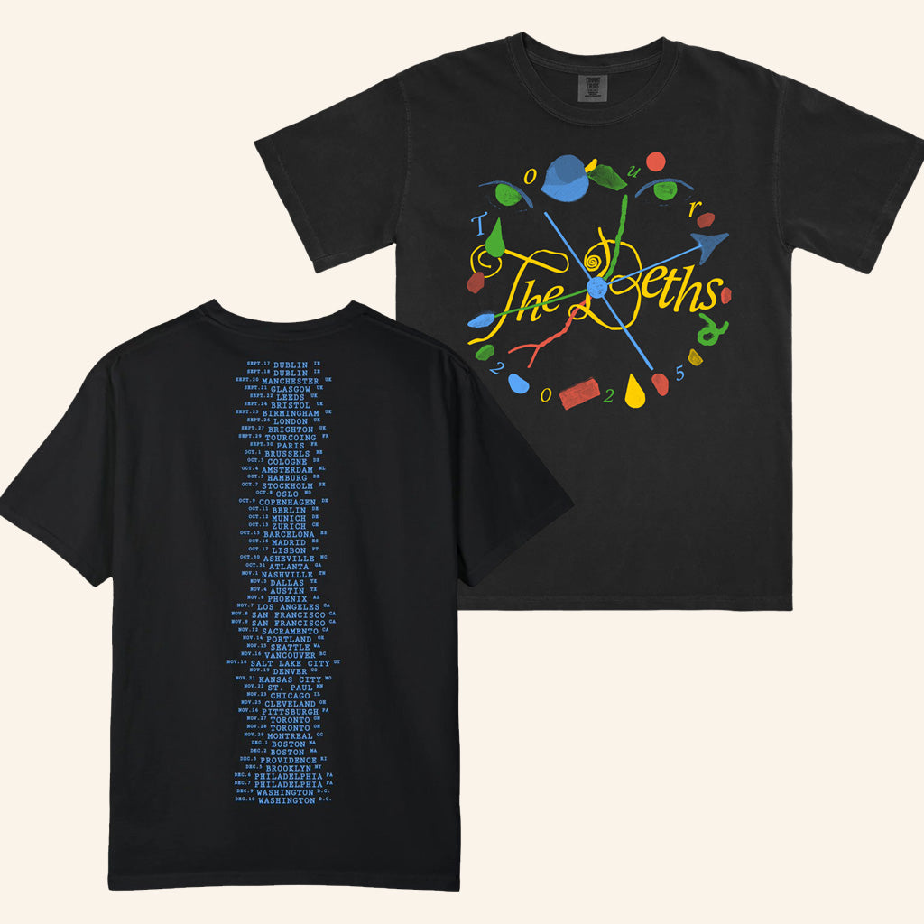 The Beths Merch Clock Tour Black T-Shirt Presents For Music Lovers - Roseregae