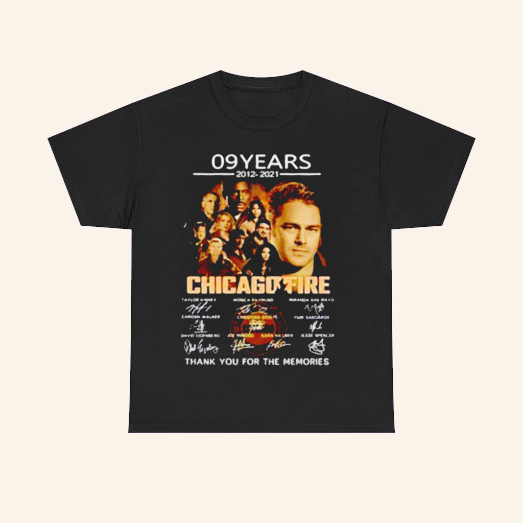 The Chicago Fire 09 Years T-Shirt Thank You For The Memories Shirt Chicago Fire Merch Gifts - Roseregae